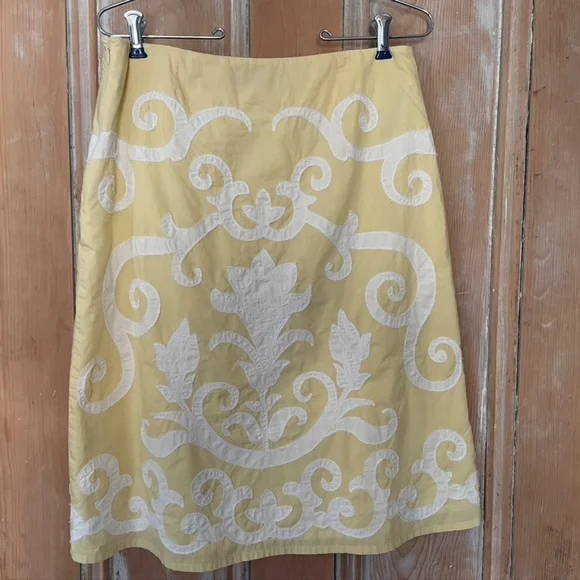 Boden Yellow A-Line Summer Skirt - Size 6L (UK10L) - See Size Chart - Picture 6 of 7